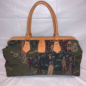 Vintage Amiet Amiiet Duffle Bag Canvas and Leather